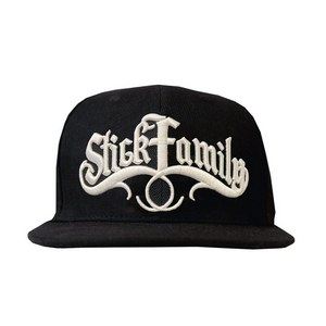 Stick Family 3D Embroidered Snapback (Black)