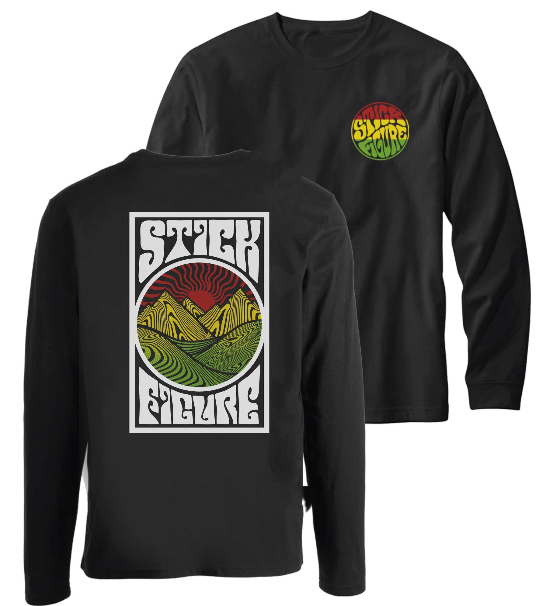 Rasta Sunrise Long Sleeve Vintage Black
