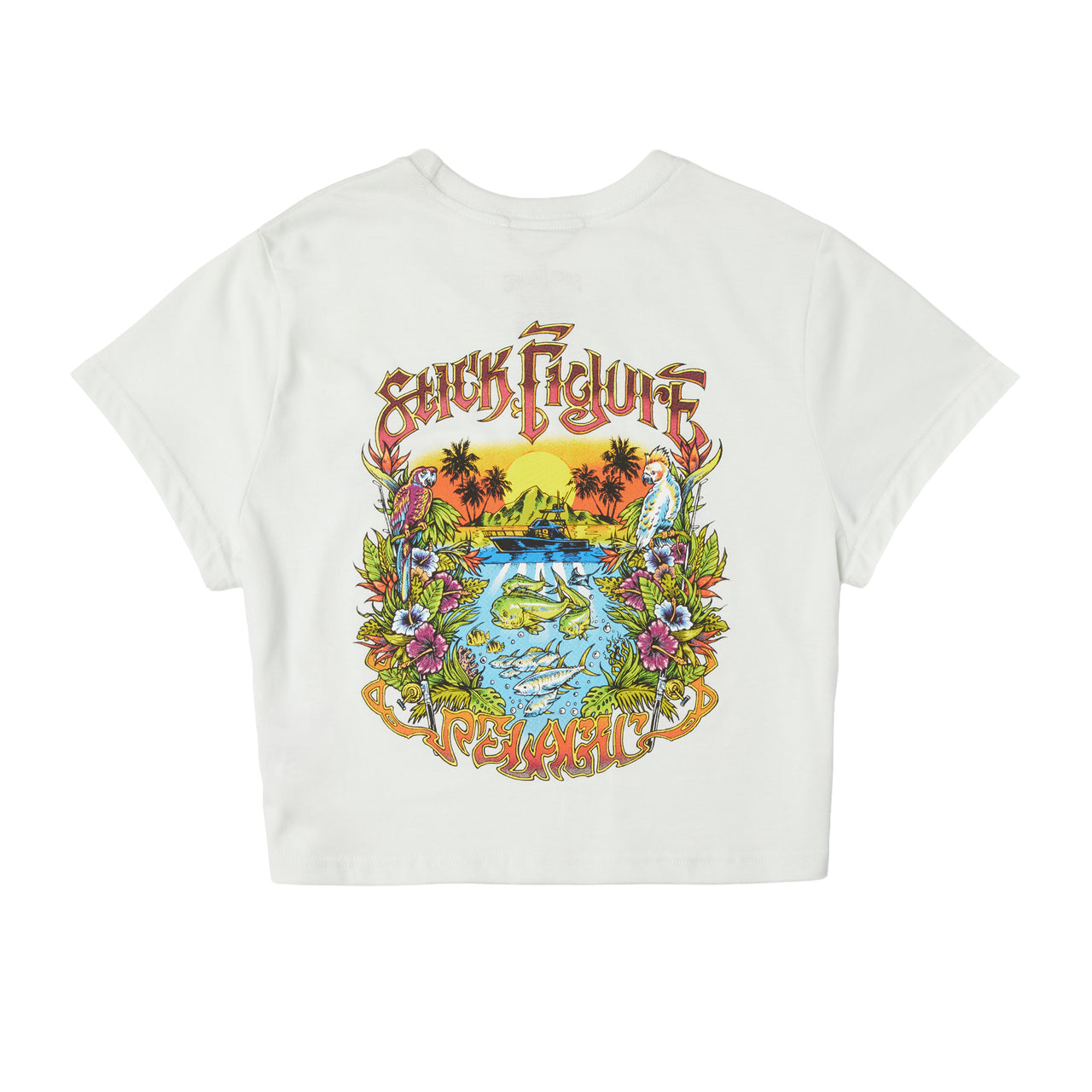 Stick Figure X Pelagic - Women's Lefty Cropped Tee