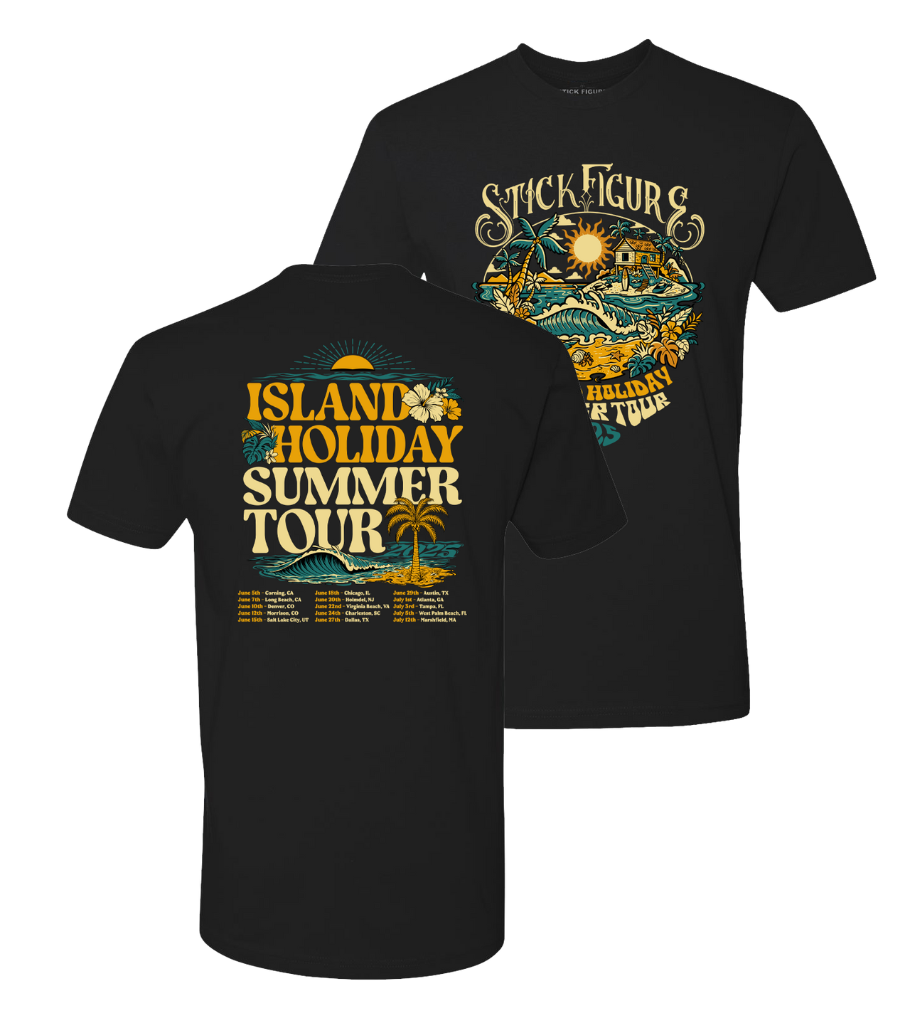 2025 Island Holiday Tour Tee (BLACK) [4XL ONLY]