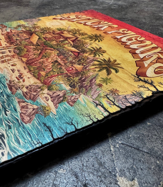 Limited Edition "Island Holiday" Electric Woodburn - Signed & Numbered (Shipping Included)