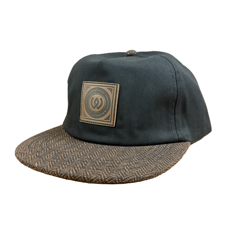 Wisdom Leather Patch Hat (Brown Fabric Brim)