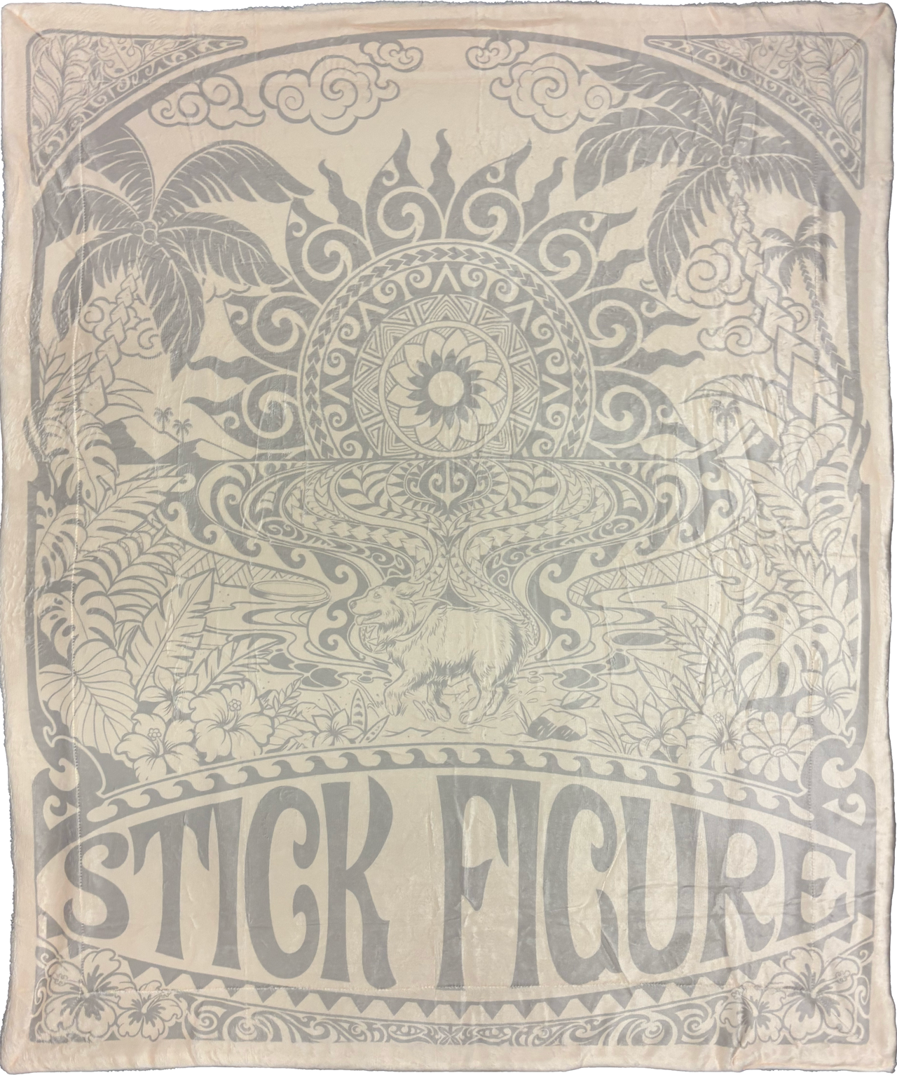 Stick Figure Fleece Blanket