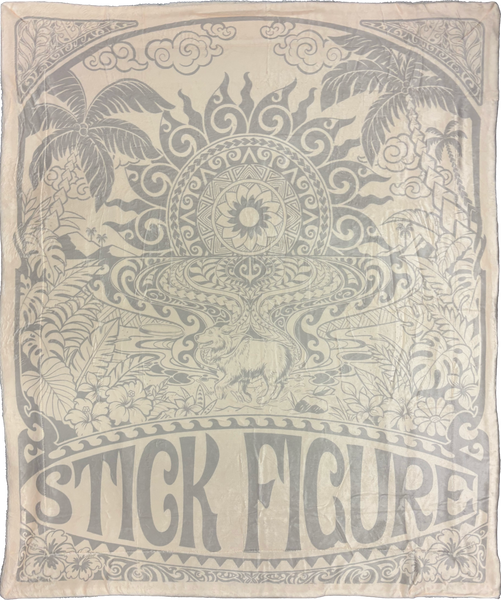 Stick Figure Fleece Blanket