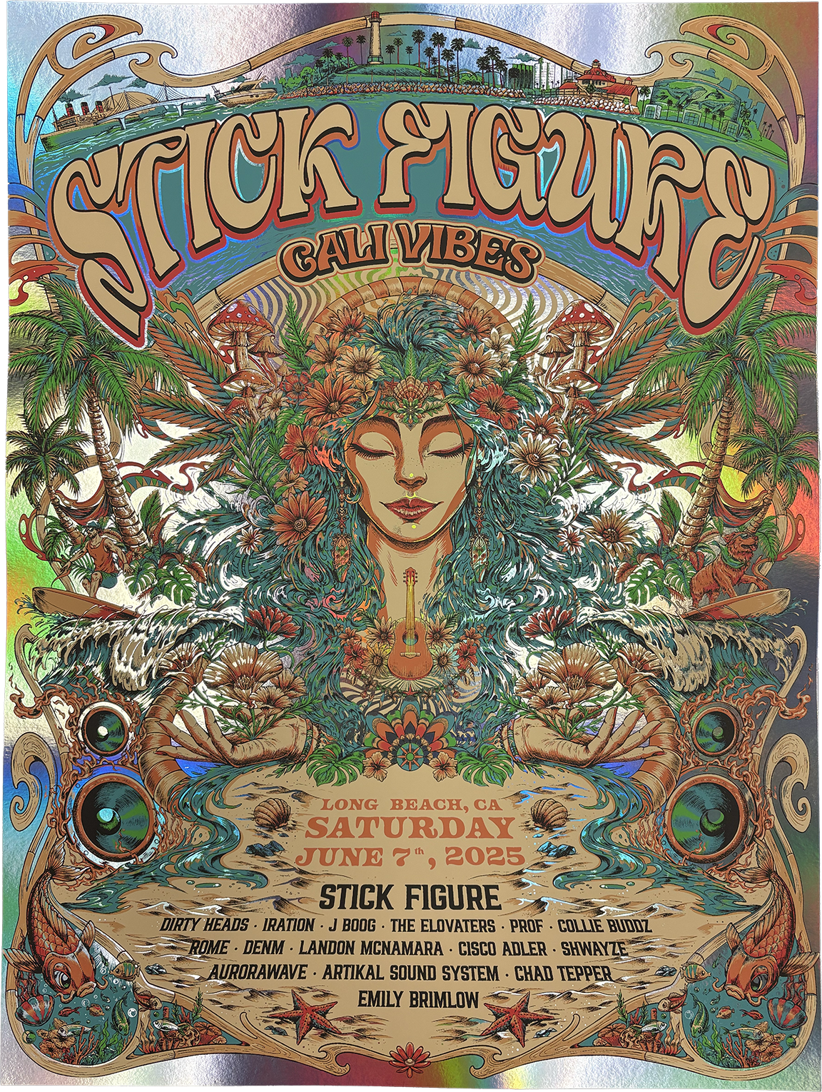 Cali Vibes - Long Beach, CA - 6.7.2025 - Foil Poster