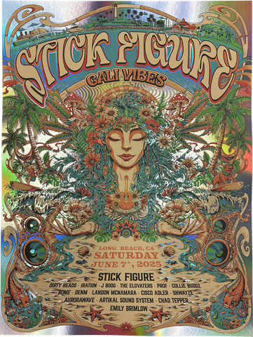 Long Beach CA 6.7.2025 Foil Poster