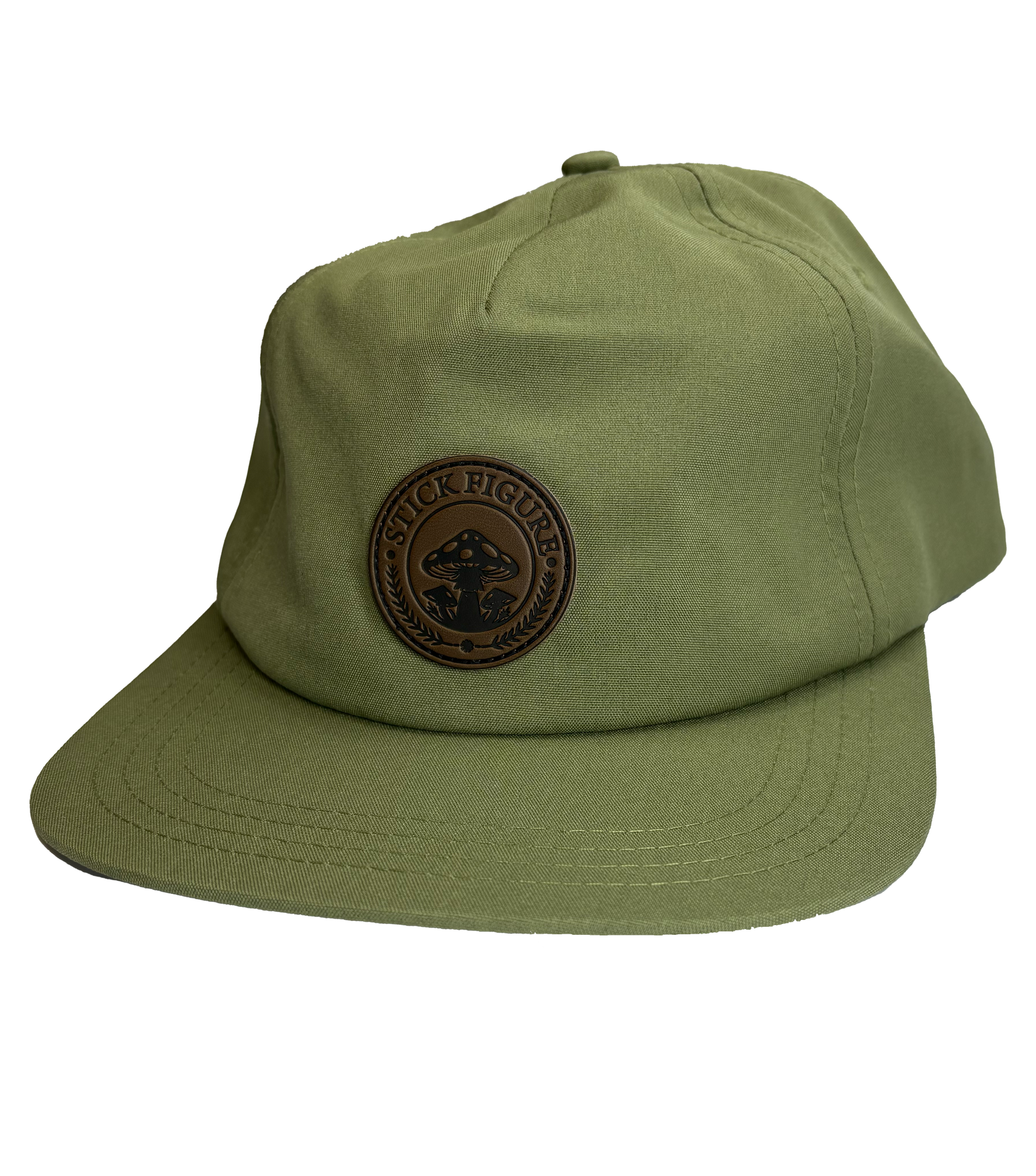 Mushroom Leather Patch Unstructured Hat