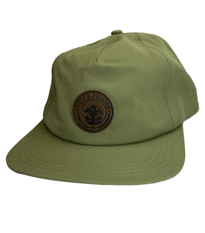 Mushroom Leather Patch Unstructured Hat