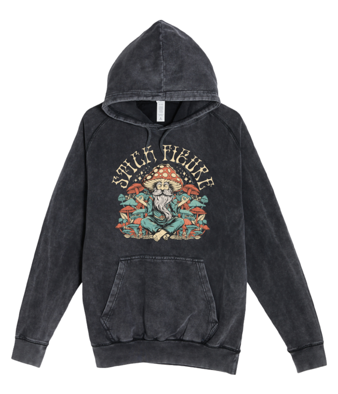 Life s A Trip Hoodie Acid Wash StickFigureStore