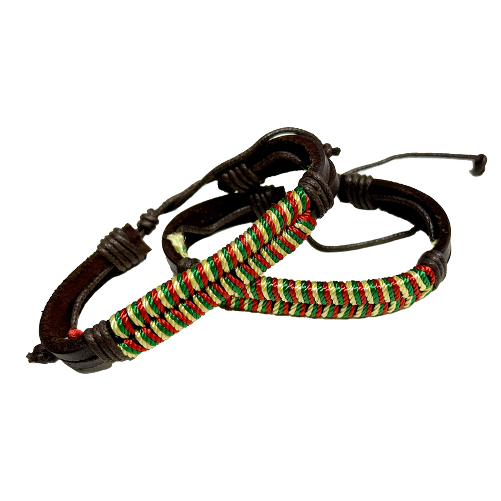 Rasta Friendship Bracelets (Pair)