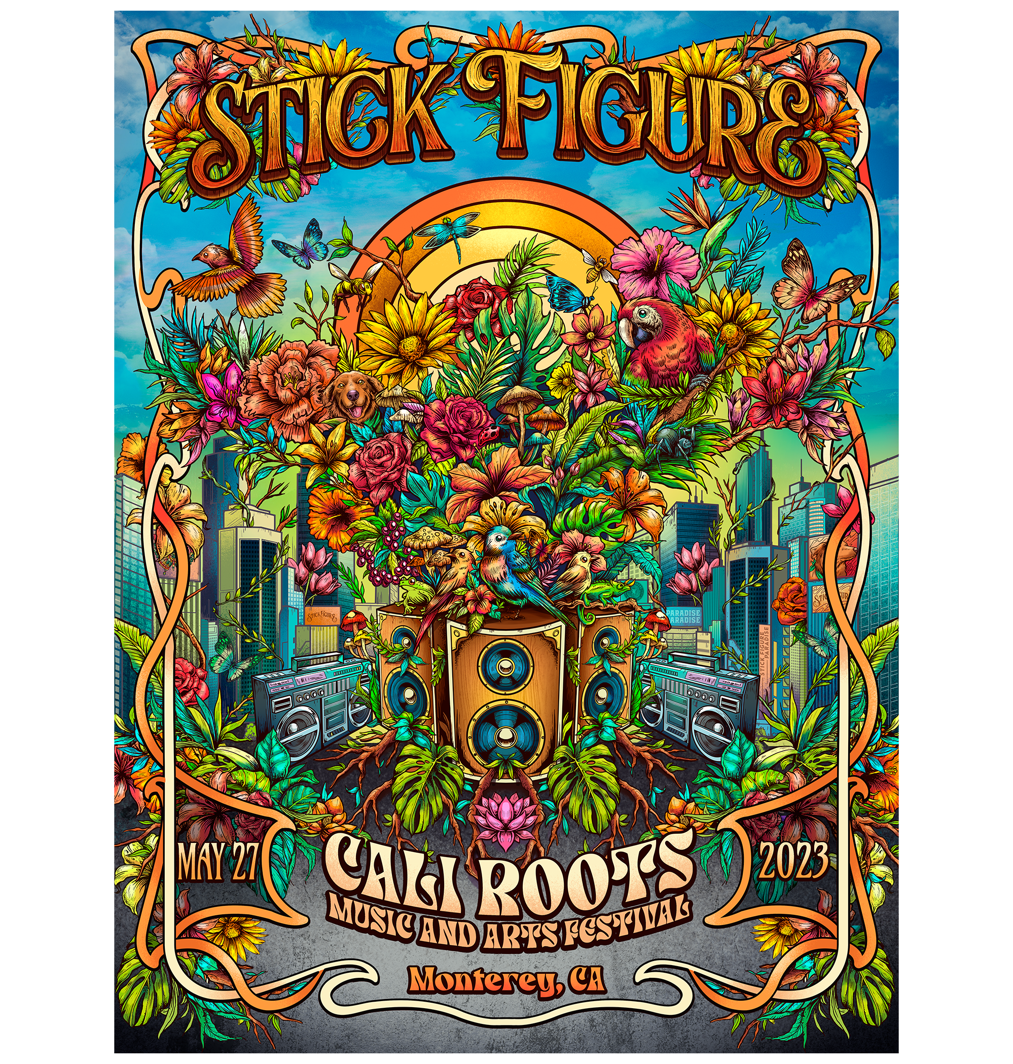 Cali Roots Festival - Monterey, CA - 5.27.23 - Poster