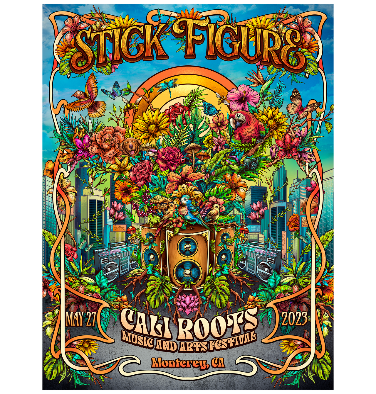 Cali Roots Festival - Monterey, CA - 5.27.23 - Poster