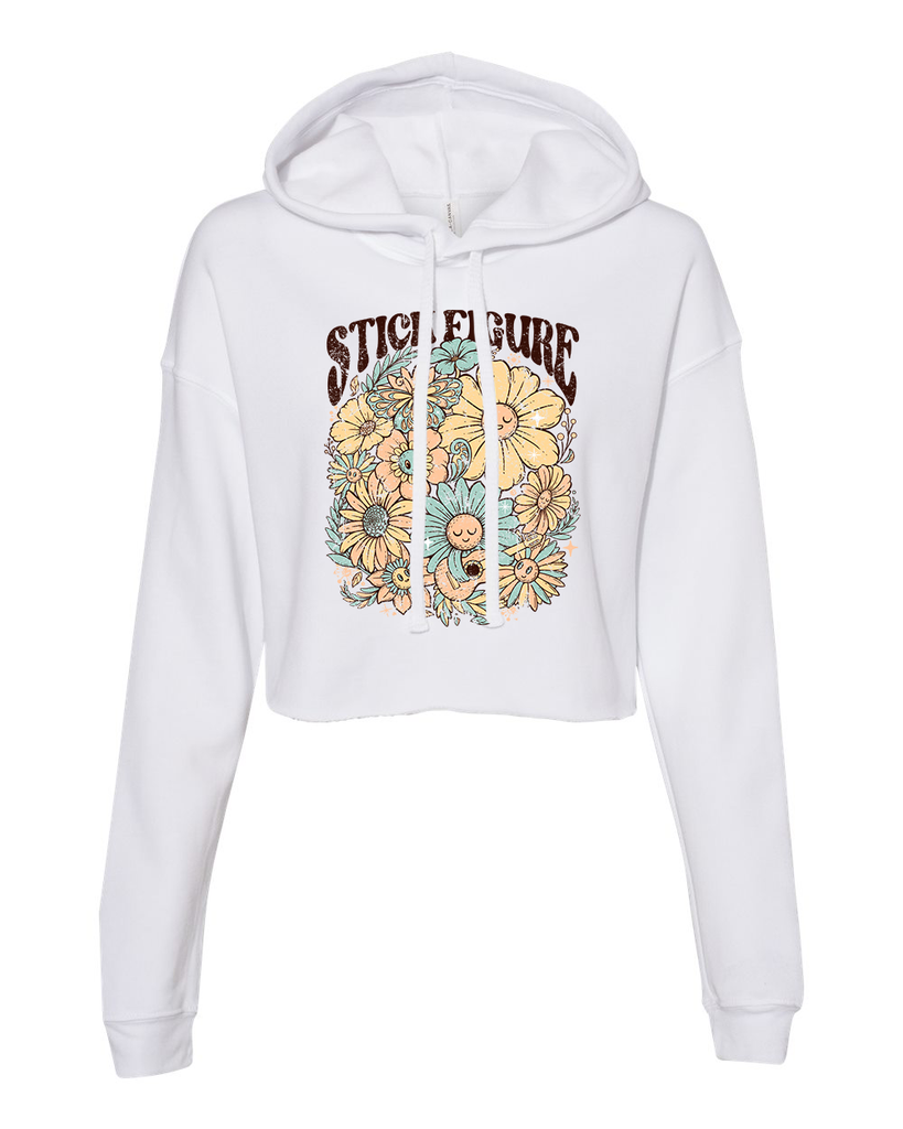 Women s Wild Flower Cropped Hoodie Two Color Options