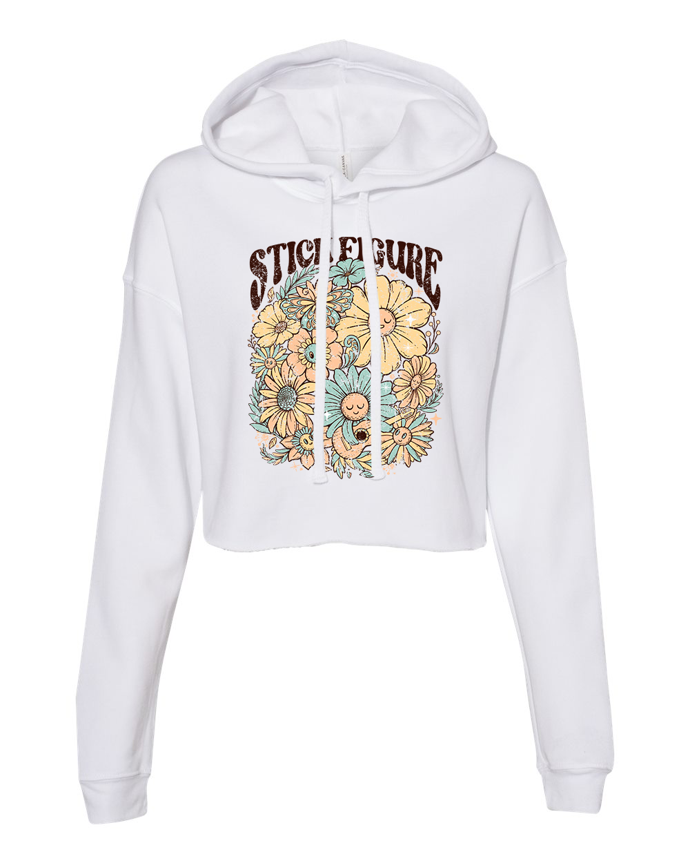 Women's Wild Flower Cropped Hoodie (Two Color Options)