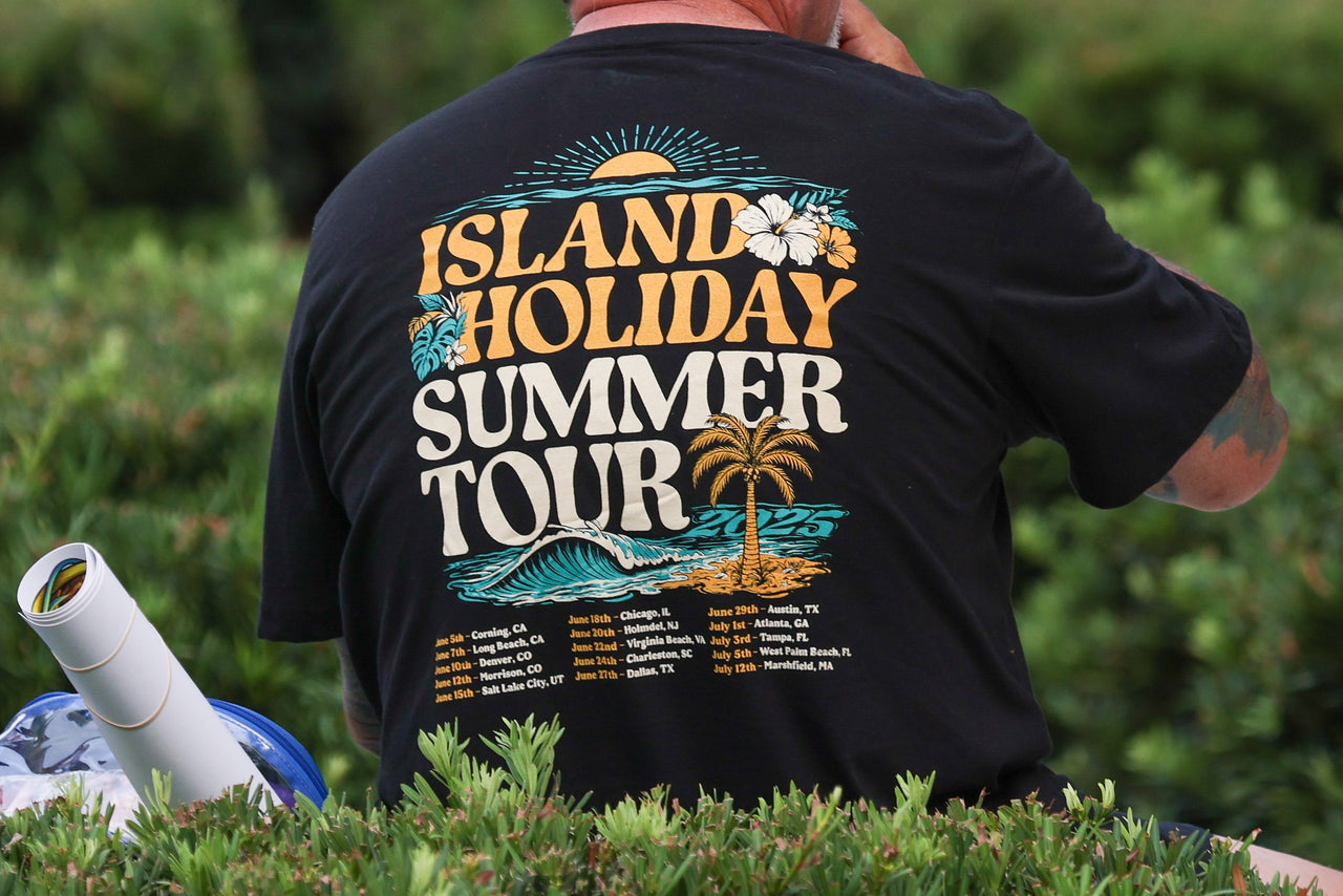 2025 Island Holiday Tour Tee (BLACK) [4XL ONLY]