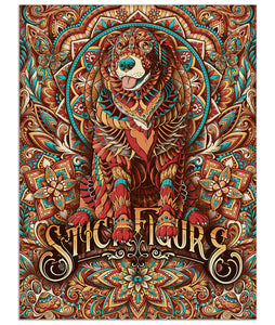 Cocoa The Tour Dog Psychedelic Poster