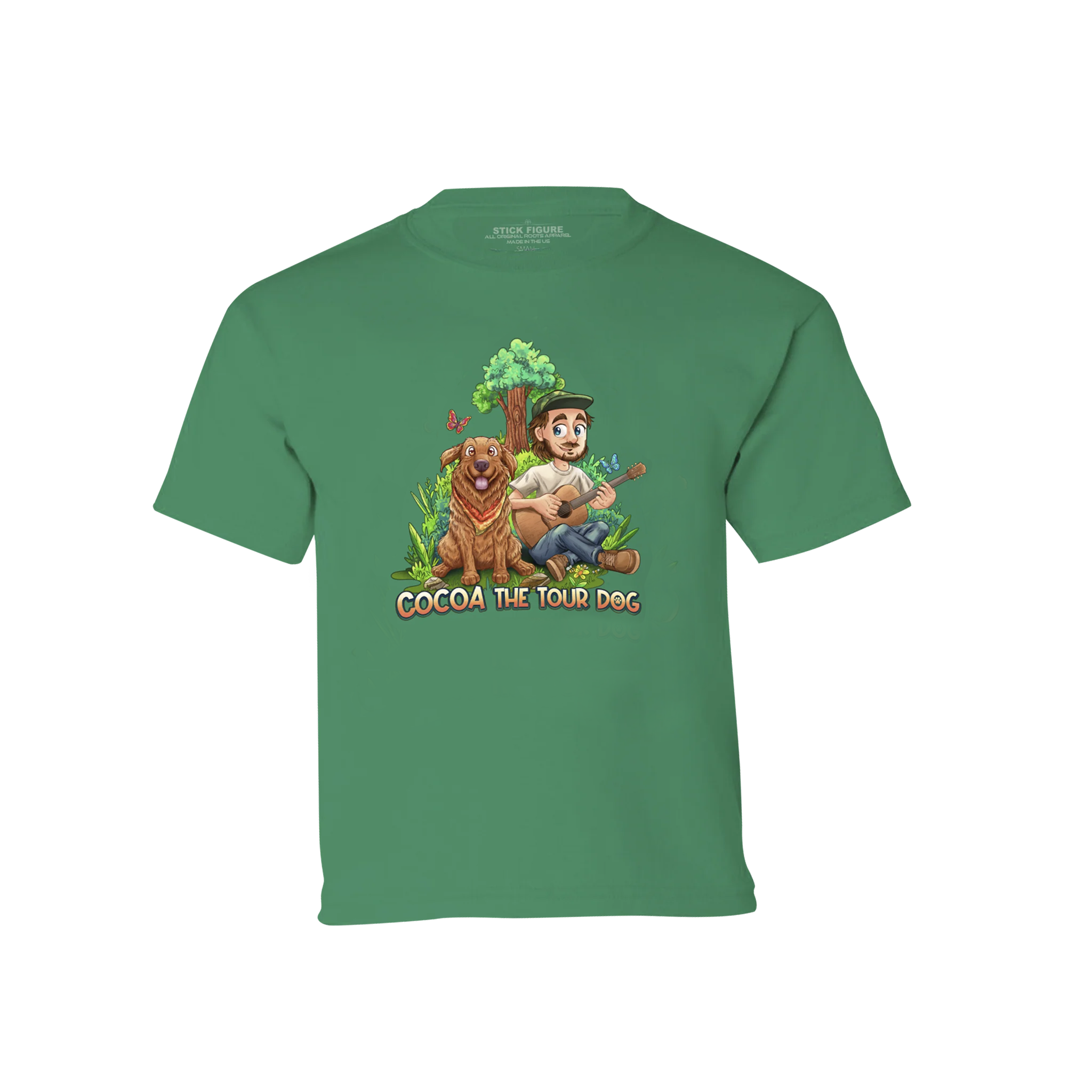 Youth / Cocoa Youth Tee (Kelly Green) – StickFigureStore