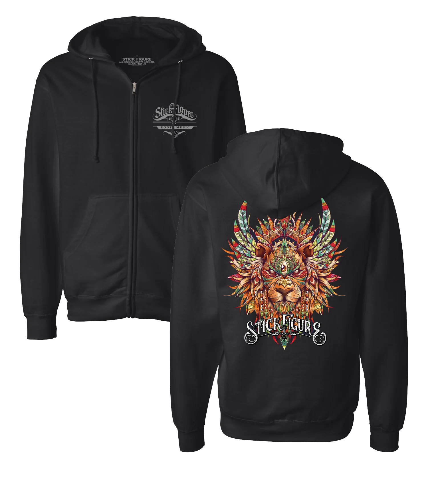 Lion 2.0 Zip Hoodie (Black)