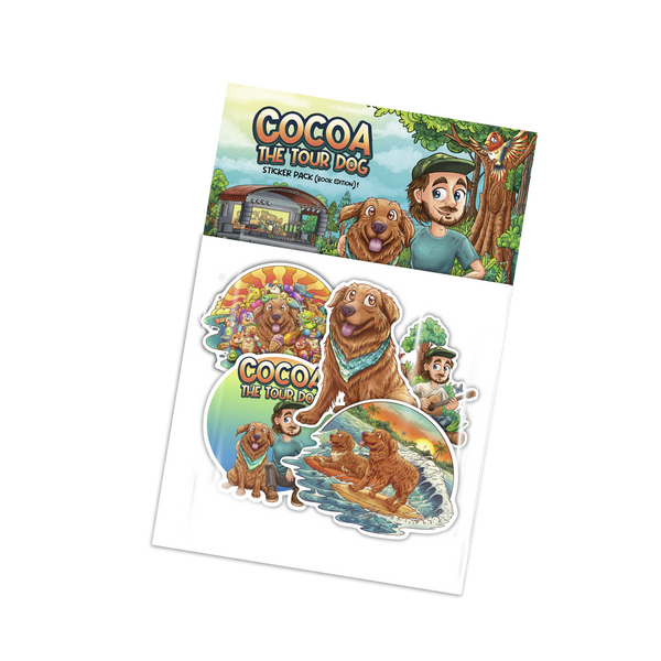 Cocoa The Tour Dog Book - Sticker Pack – StickFigureStore