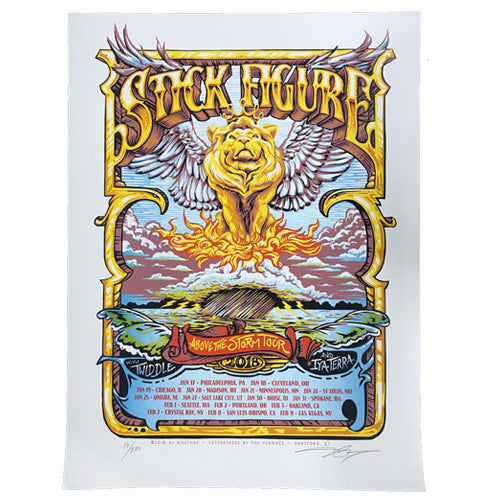 Above The Storm Tour 2018 (Golden Lion) - Poster