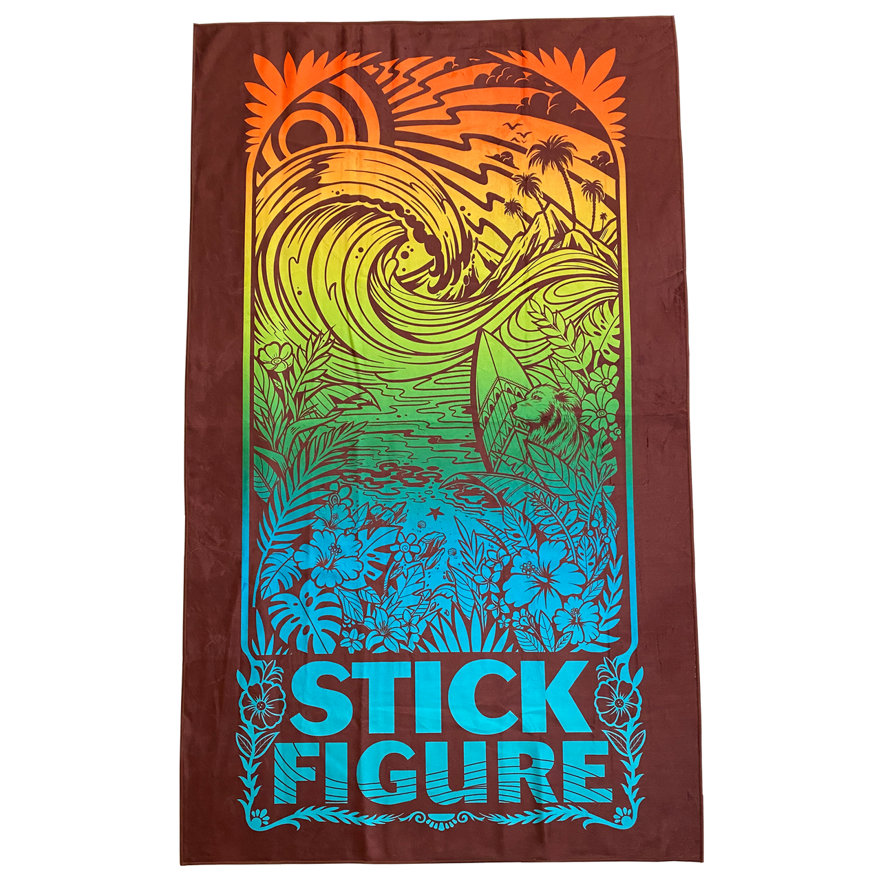 Stick Figure Beach Towel