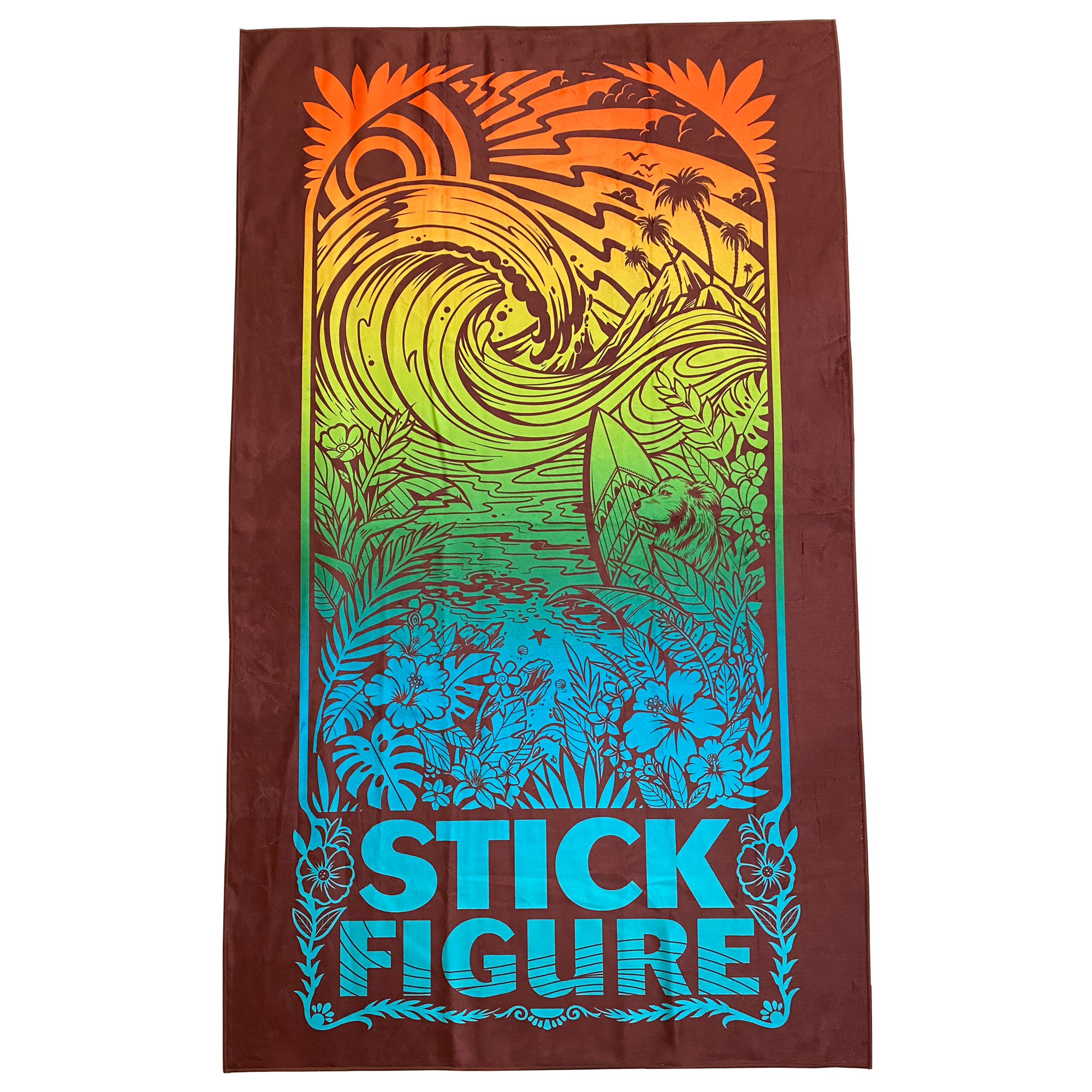 Stick Figure Beach Towel