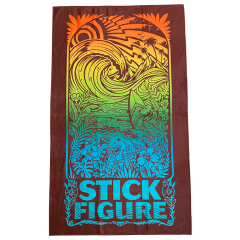 Stick Figure Beach Towel