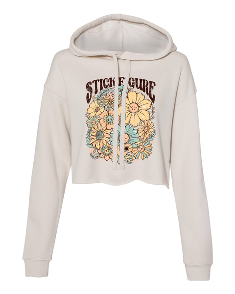 Women's Wild Flower Cropped Hoodie (Two Color Options)