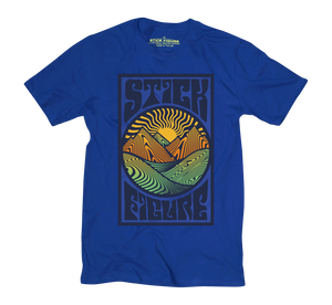 Sunrise Tee (Two Color Options - Blue & Mustard)