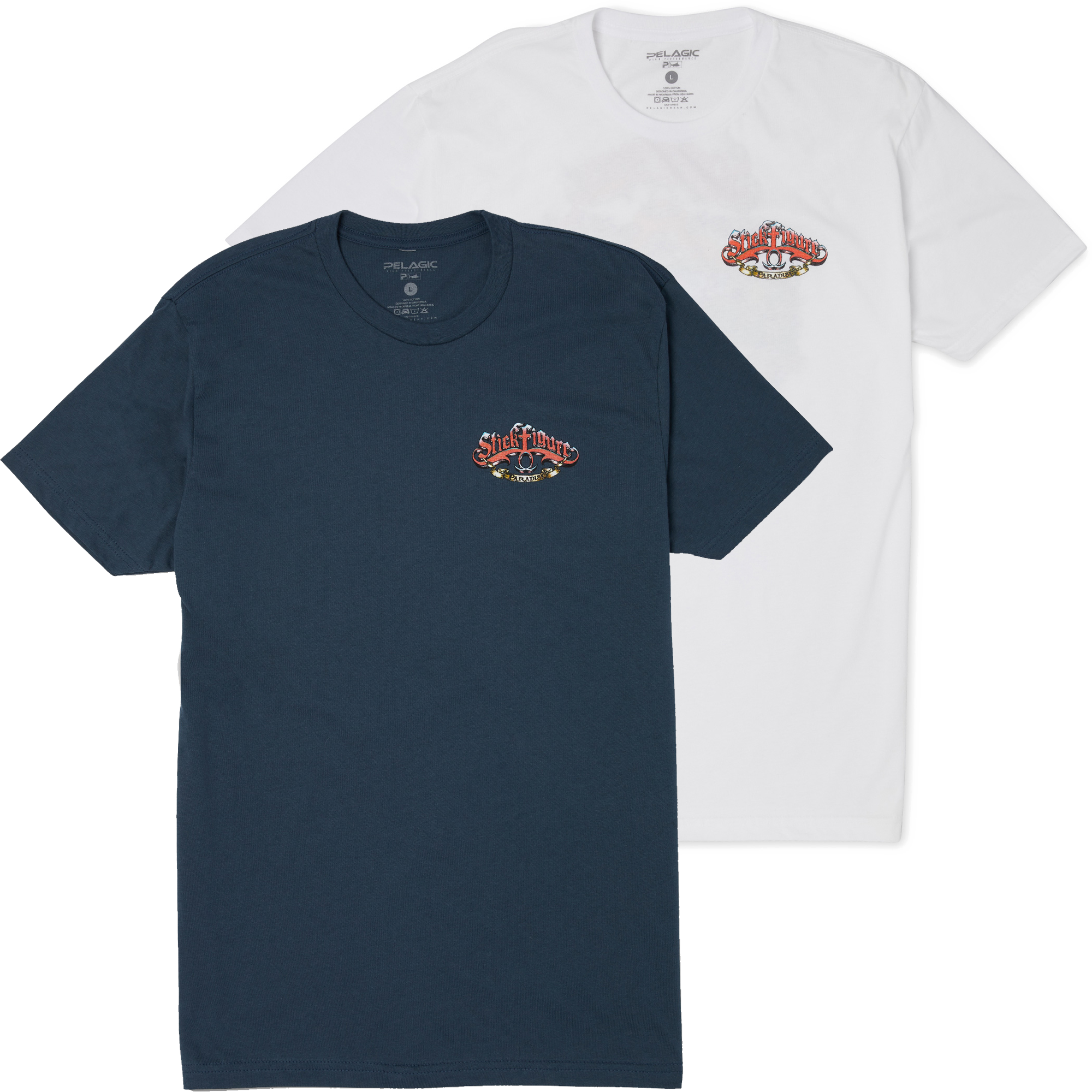 Stick Figure X Pelagic Paradise Fishing Tee (Two Color