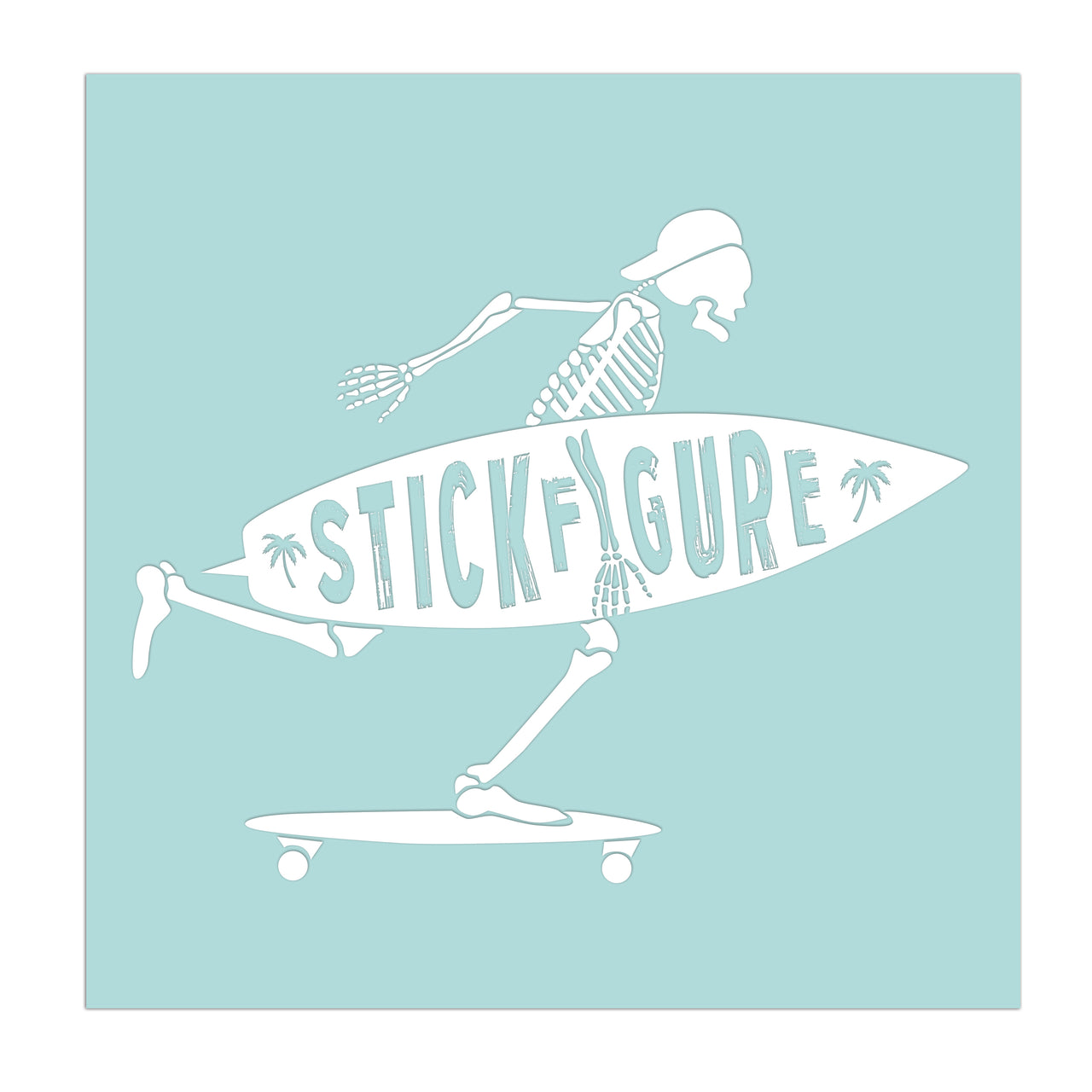 Island Living Skeleton Decal